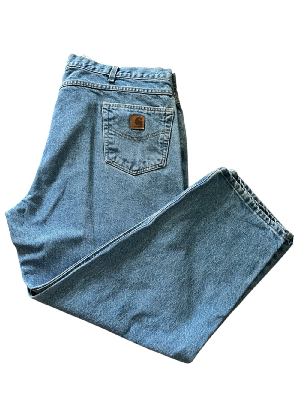 Carhartt Men's Relaxed Fit Light Blue Denim Jeans 46x28